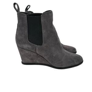 Dolce Vita gray suede leather wedge Chelsea pull on ankle boots 8.5 NEW